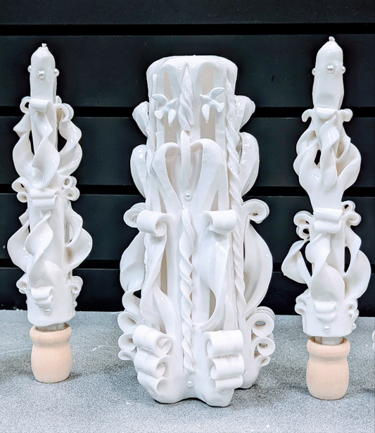 Carved Candle Oil Lamp